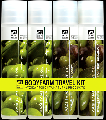 travel kit with olive oil